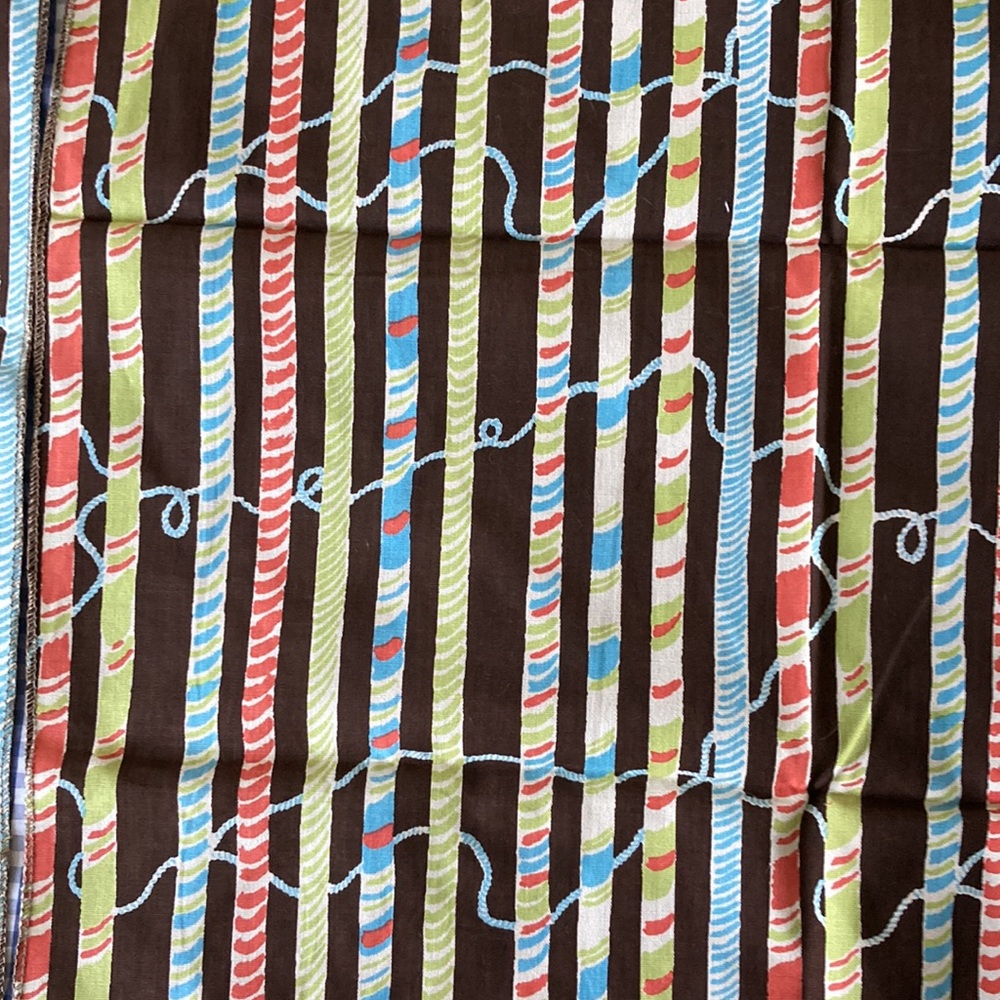 Vintage dead stock nautical cotton striped fabric remnants